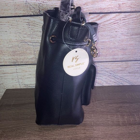 NWT Real Simple Style Black Saddle Bag - Picture 4 of 13